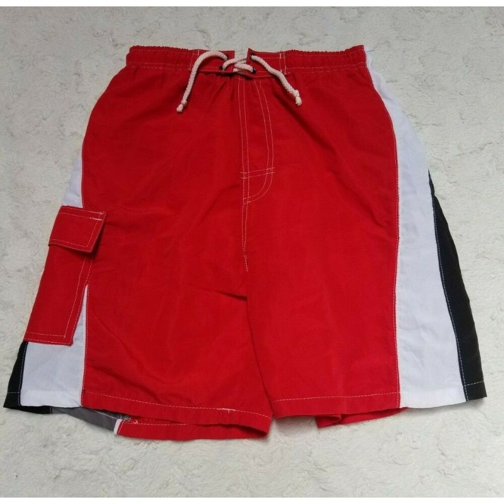 New Torque Men's mesh Shorts Colorblock Drawstring Waist Size 12/14 Black White